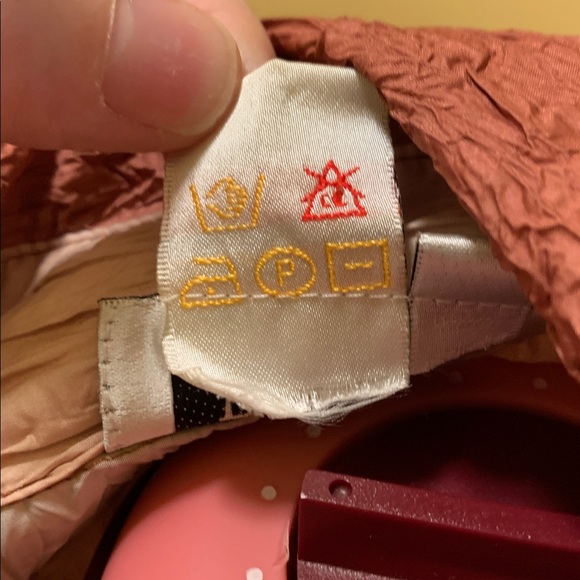 Puli Women’s Wrinkled Top Blouse Bronze shades Long Sleeves Button Down NWOT - Picture 10 of 10